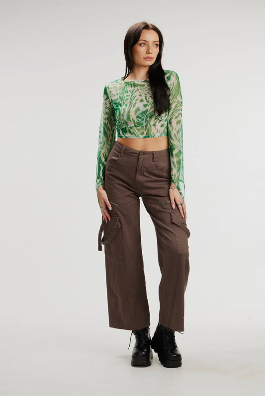Animal Print Mesh Top - * 2 Colors *