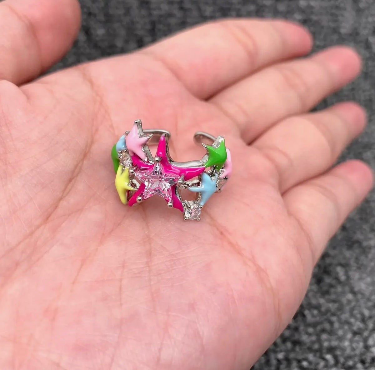 Cosmic Pop Star Adjustable Ring