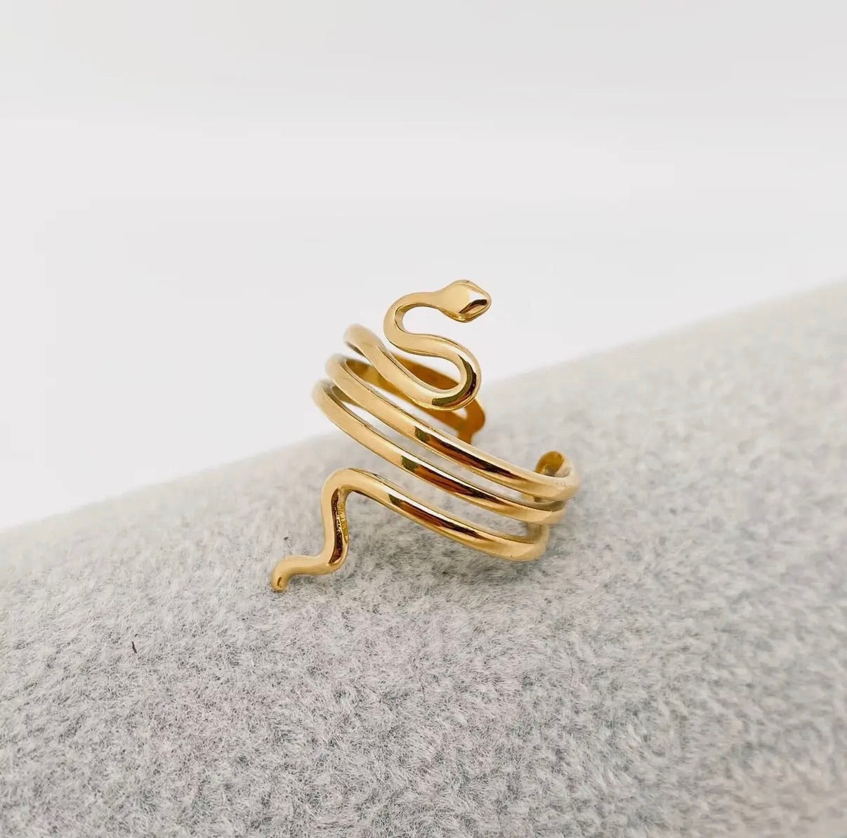 Wrapped Around Snake Adjustable Ring