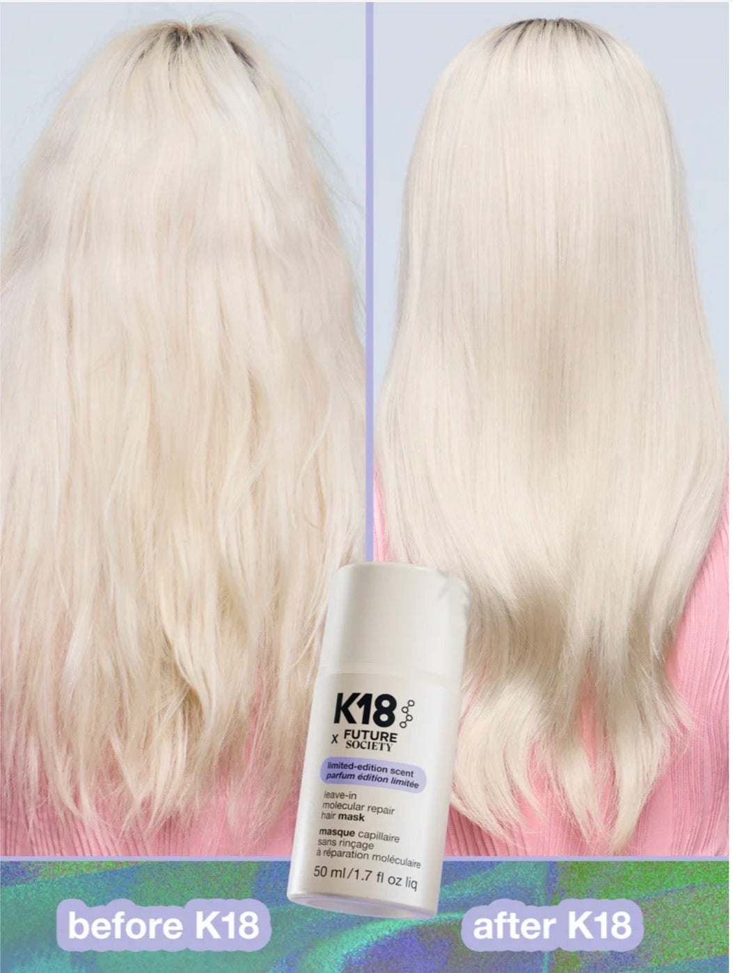K18 x Future Society leave-in molecular hair mask