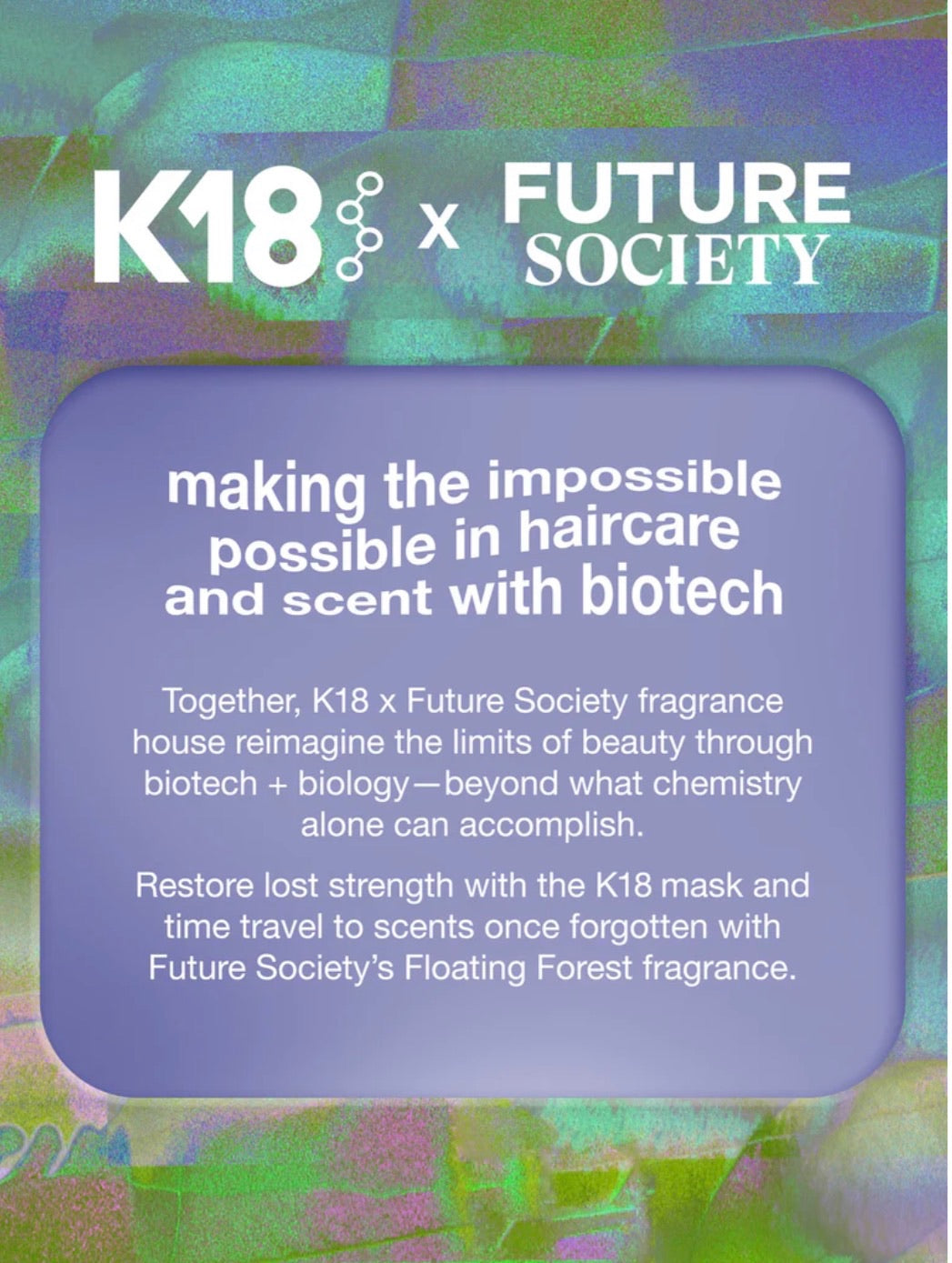 K18 x Future Society leave-in molecular hair mask