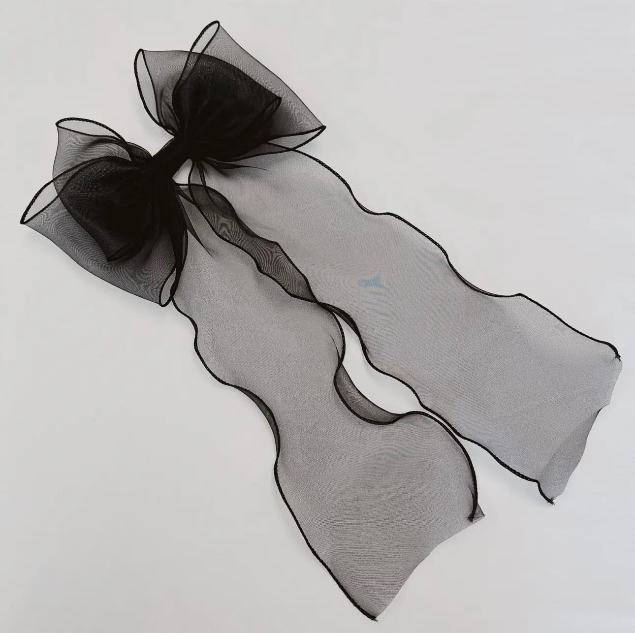 Sheer Silky Statement Hair Bow Clip - * 3 colors *