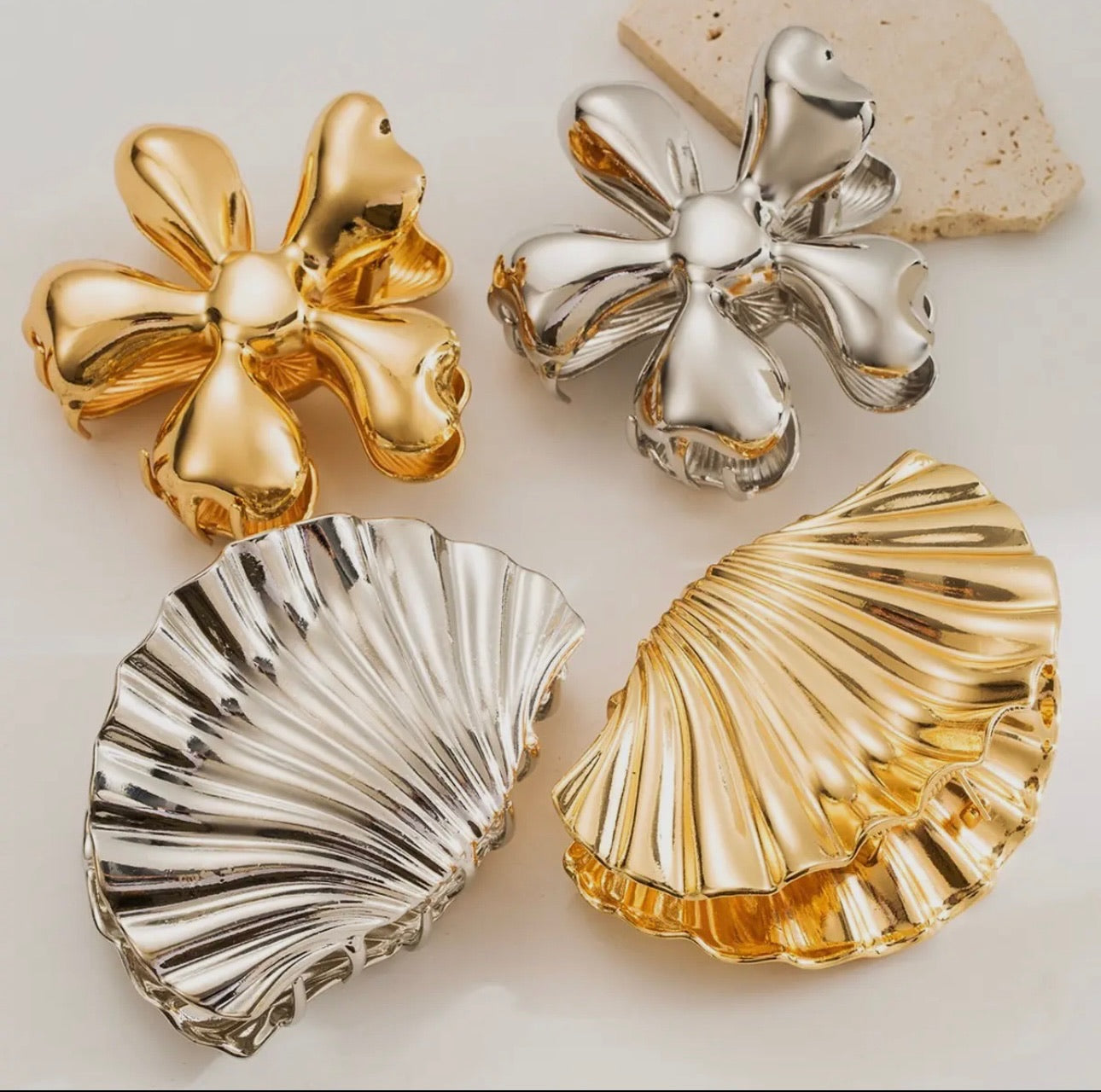 Chrome Geometric Claw - * Multiple Options *