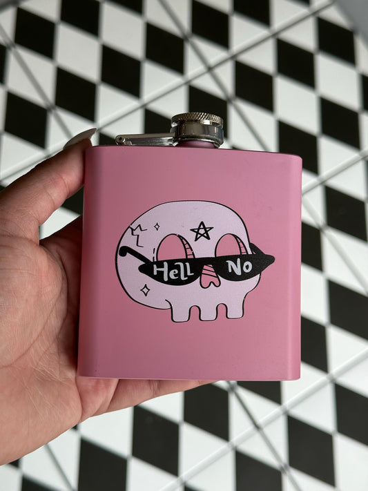 Hell No Pink Flask