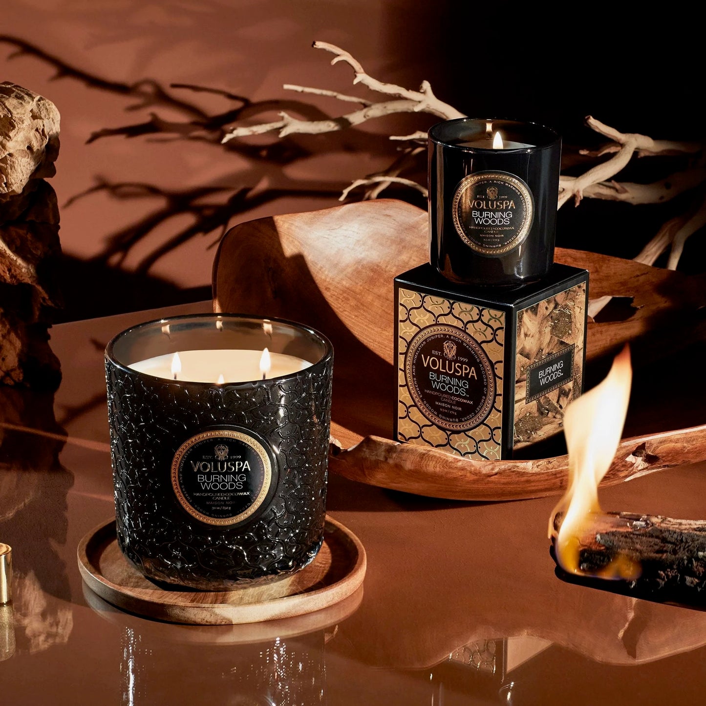 Voluspa Burning Woods Candle - * Multiple Sizes *