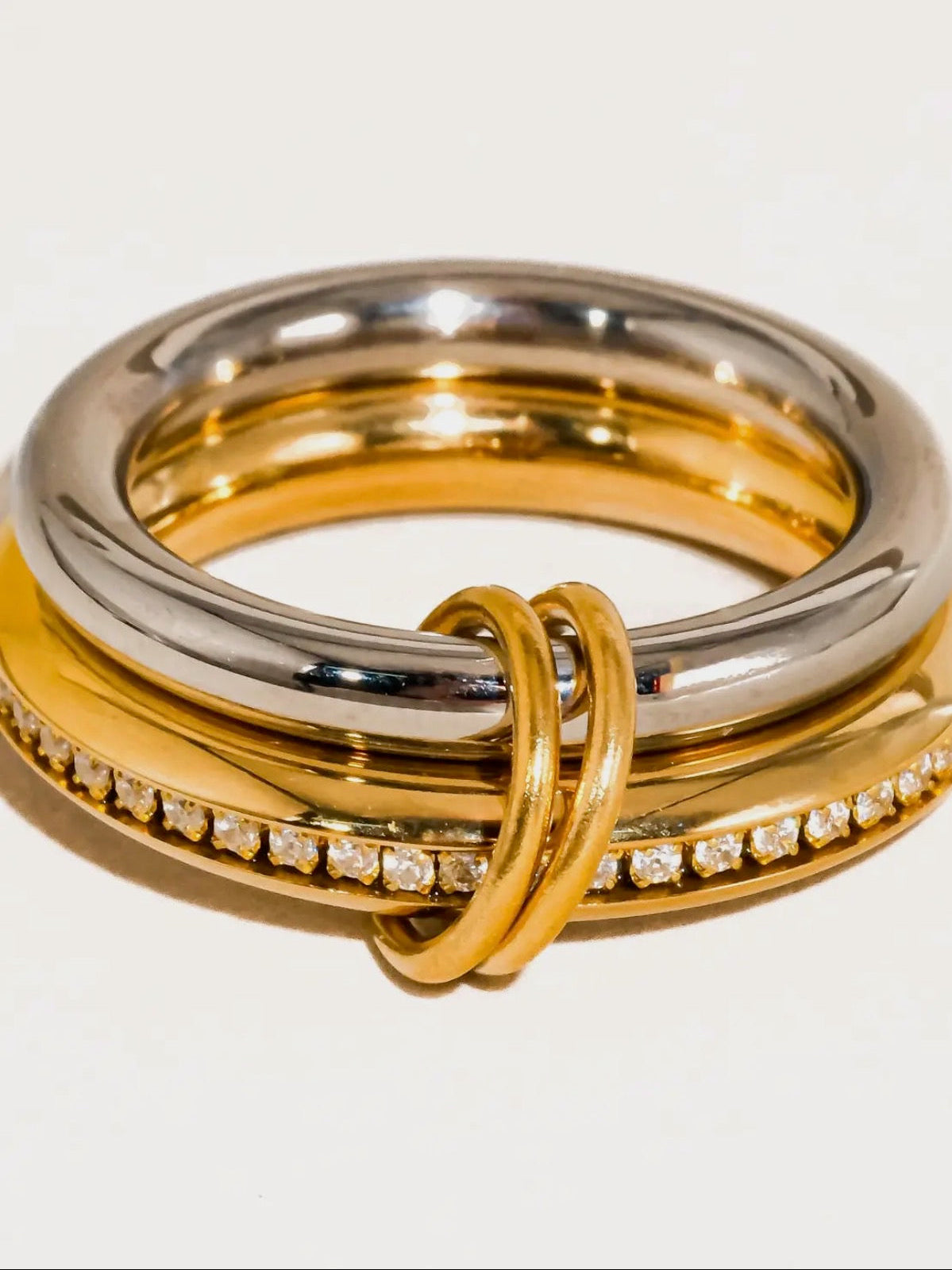 Bayard 18K Gold Non-Tarnish Multi Stack Cz Band Ring