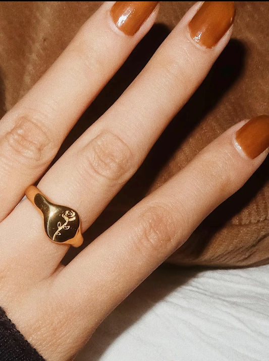 Georgia 18K Gold Non-Tarnish Rose Ring