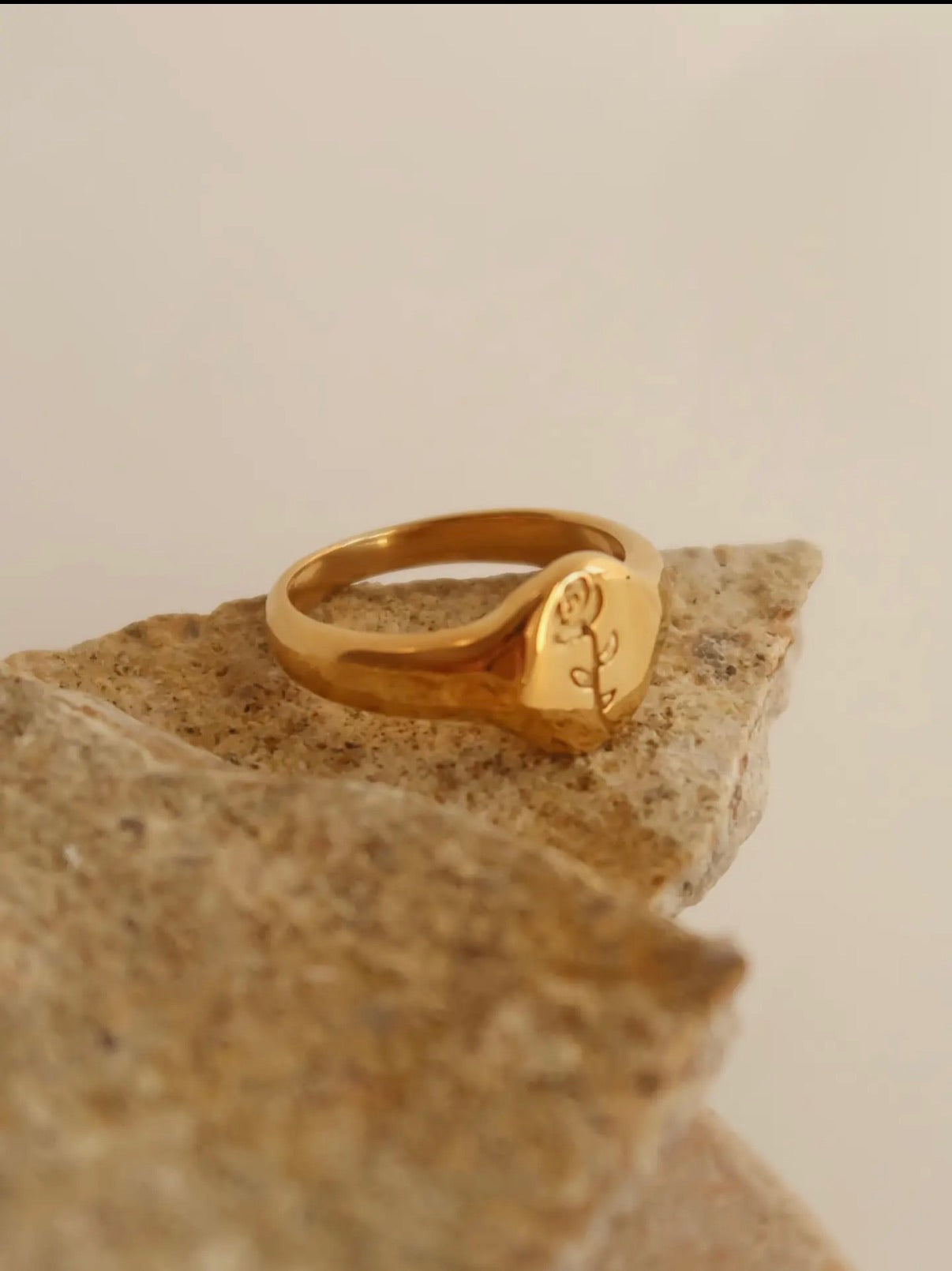 Georgia 18K Gold Non-Tarnish Rose Ring