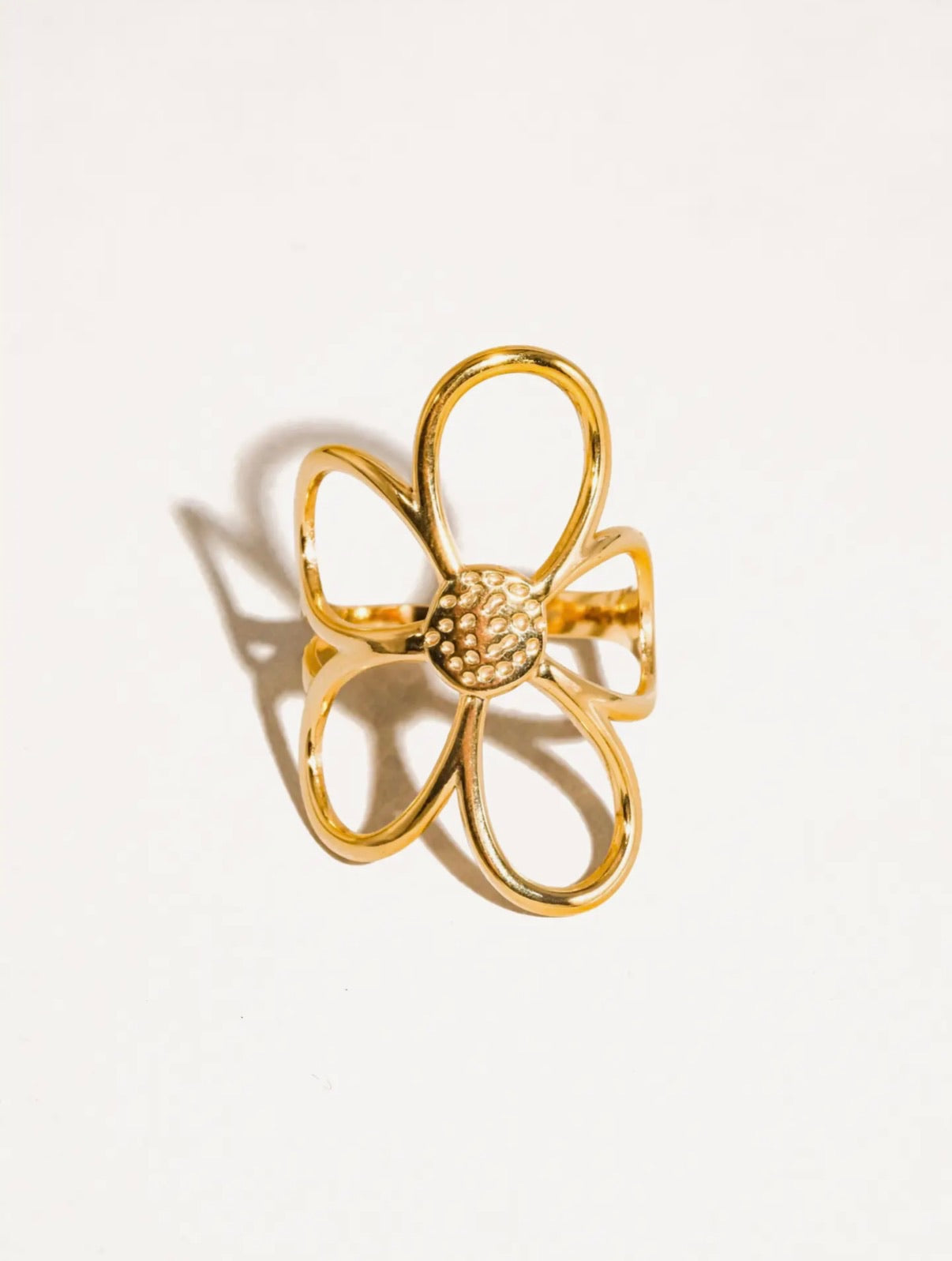 Isolde 18K Non-Tarnish Large Floral Ring