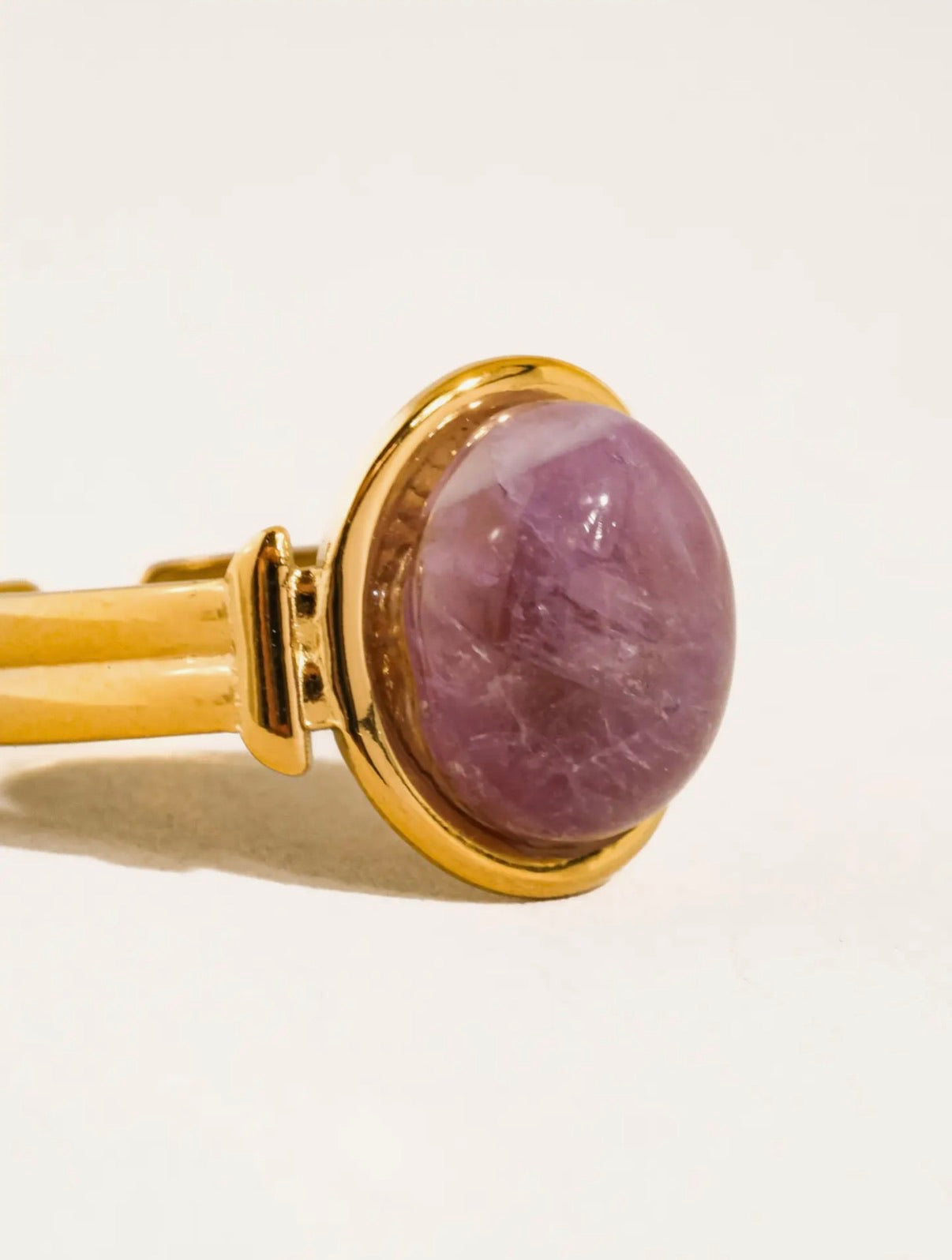 Jett 18K Gold Non-Tarnish Pink Stone Adjustable Ring