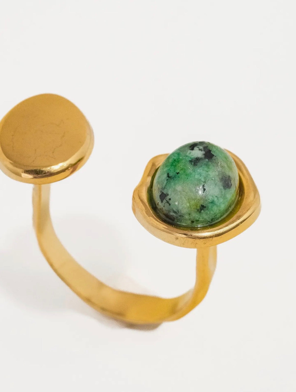 Orion Non-Tarnish Boho Adjustable Ring with Statement Stone