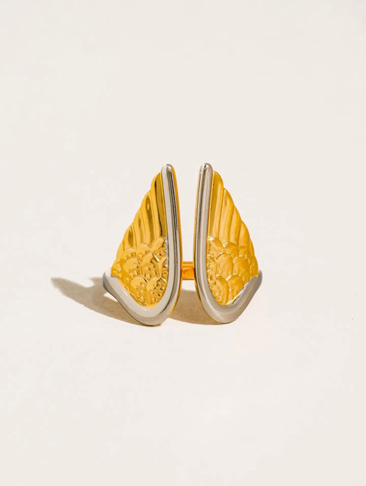 Silvane 18K Gold Non-Tarnish Angel Wing Ring - * 2 Colors *