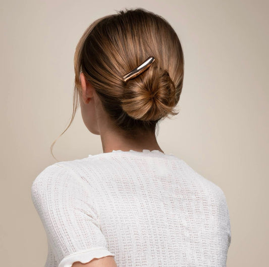 Kitsch Gold Metal Barrette French Hair Pin