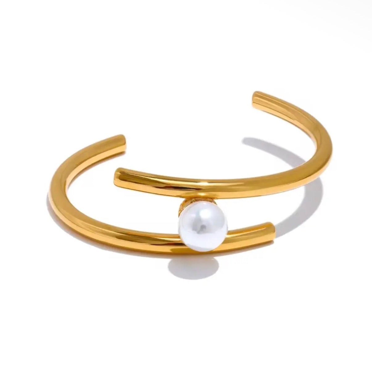 Talia Pearl Open Cuff Bracelet - * 2 Colors *