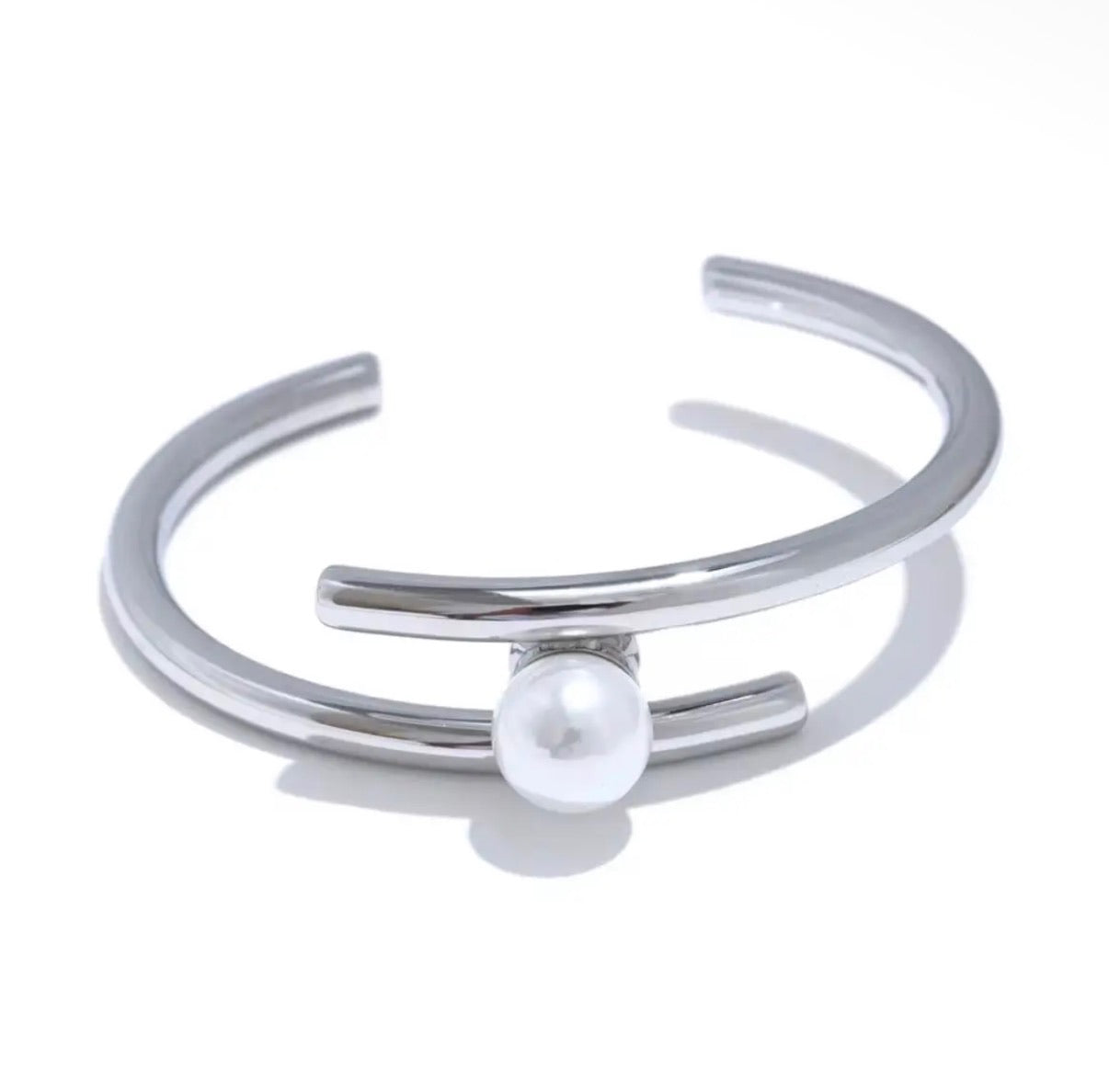 Talia Pearl Open Cuff Bracelet - * 2 Colors *