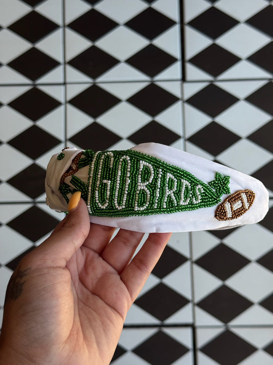 Birds Fan Beaded Headband
