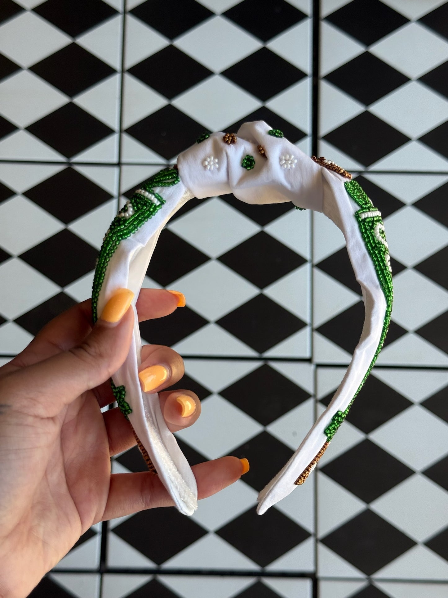 Birds Fan Beaded Headband