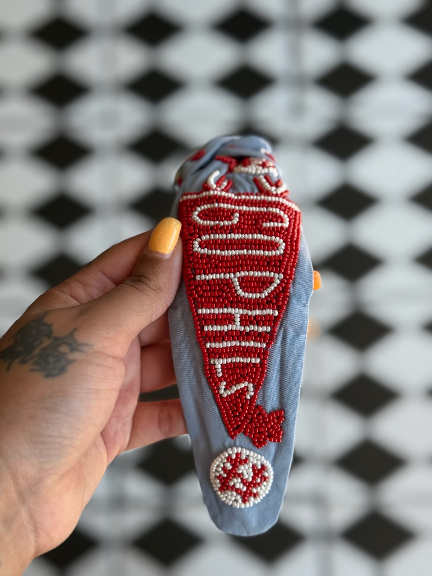 Philly Baseball Beaded Headband