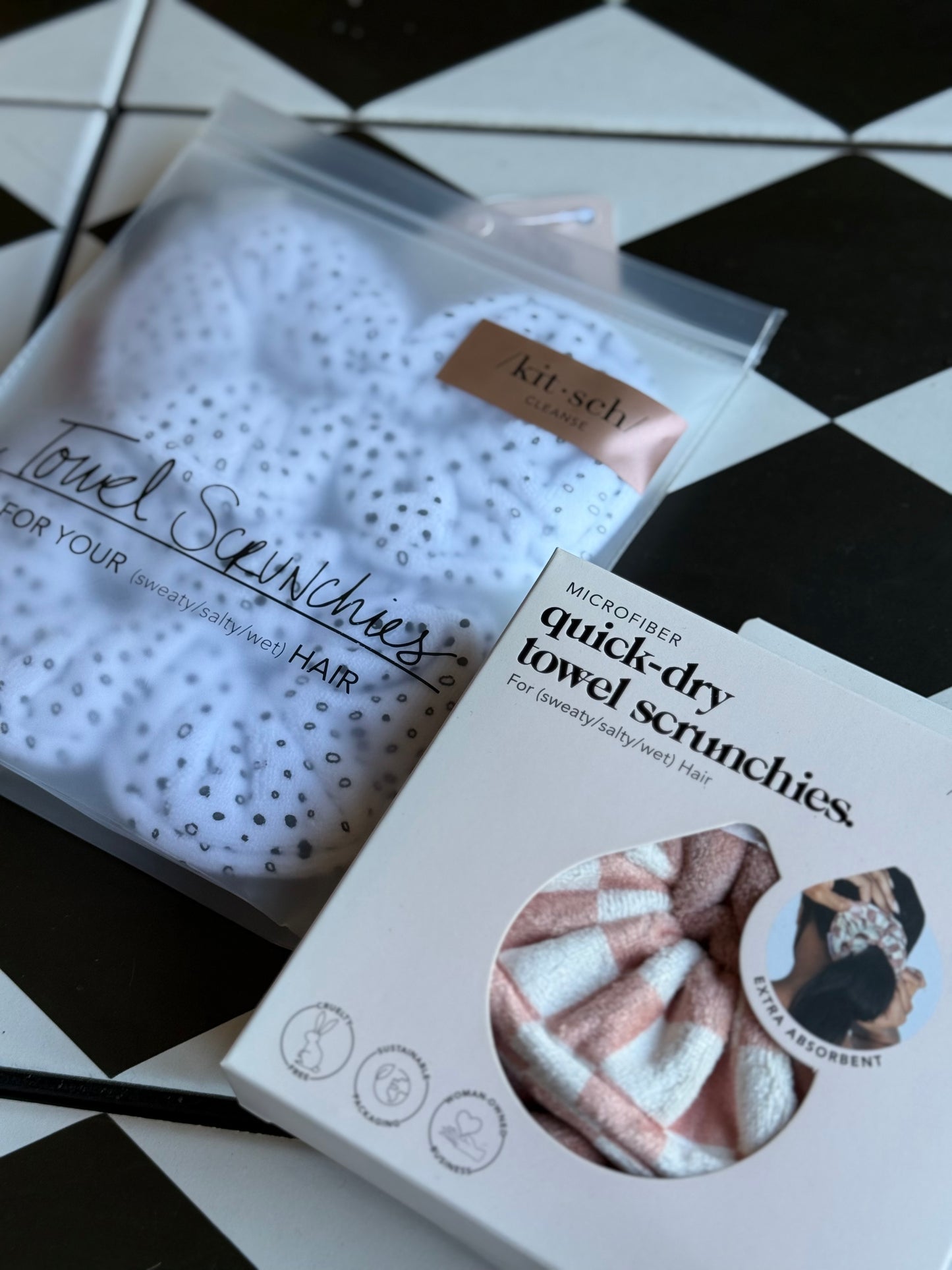 Kitsch Microfiber Quick-Dry Towel Scrunchies 2pc Set- *2 Colors*