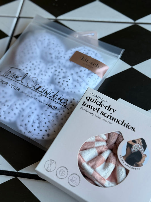 Kitsch Microfiber Quick-Dry Towel Scrunchies 2pc Set- *2 Colors*
