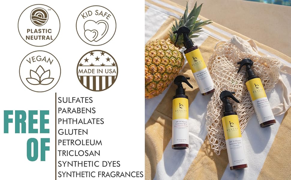 Beauty by Earth SPF Mineral Sunscreen Spray- * 2 Scents *