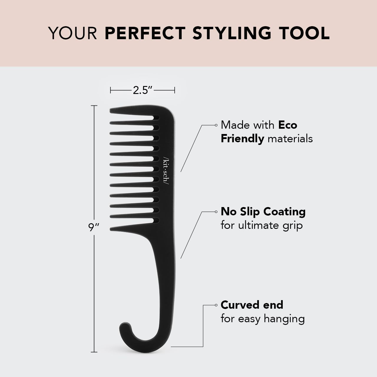 Kitsch Wide Tooth Detangler Comb