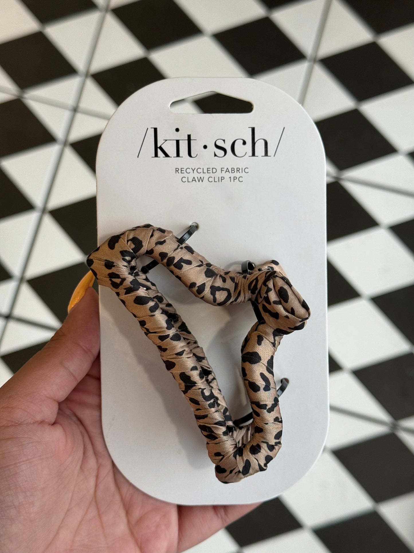 Kitsch Fluffy Claw Clip- Leopard