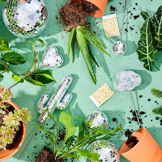 Disco Ball Decorative Plant Stakes- * Multiple Shapes *