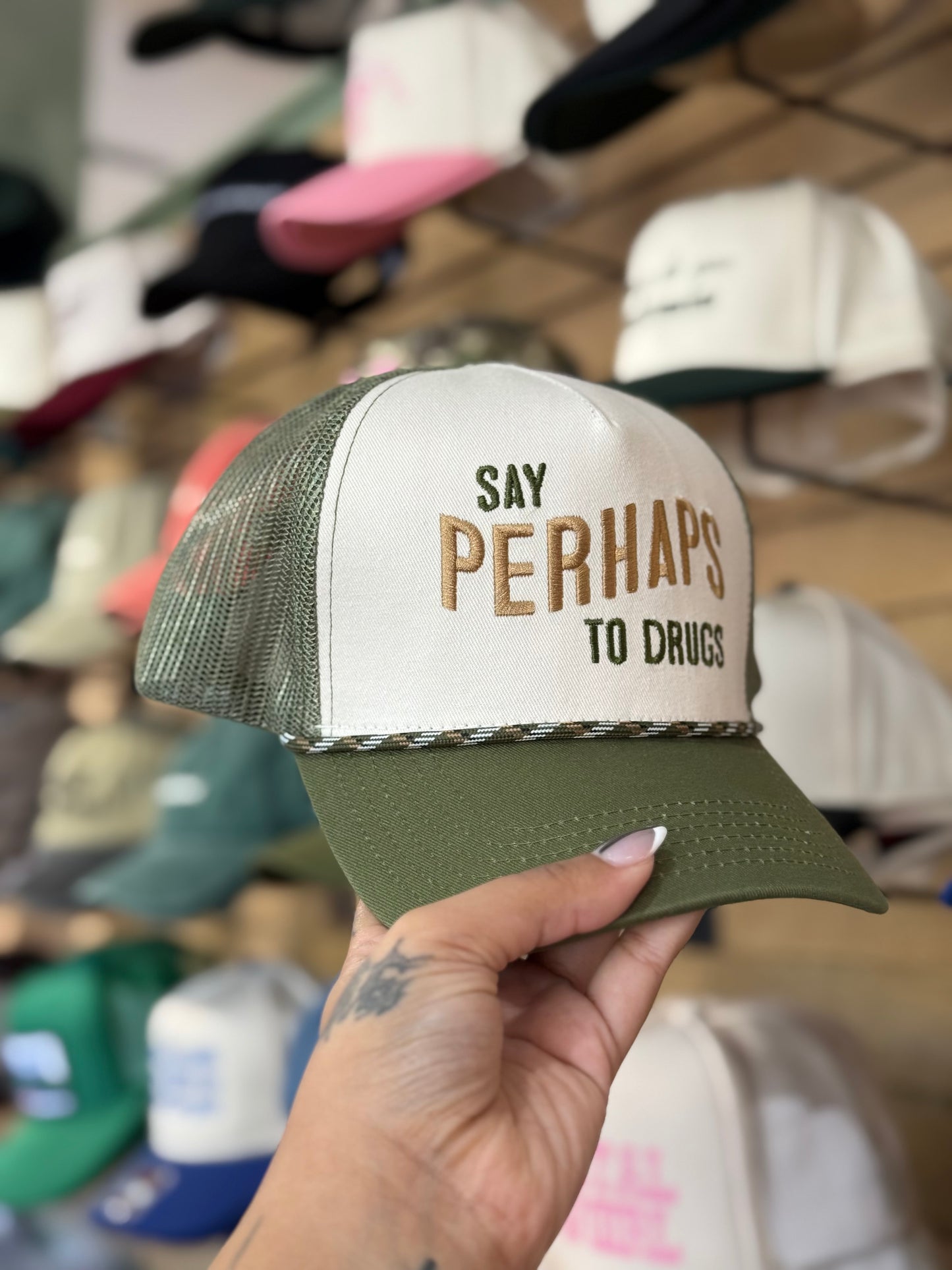 Say Perhaps Trucker Hat