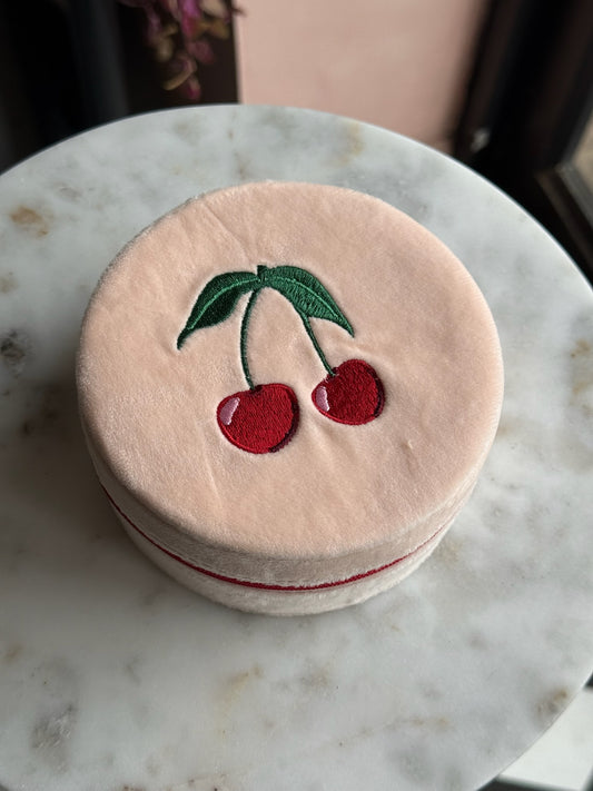 Cherry Jewelry Zip Case
