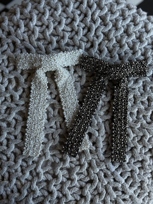 Luxe Beaded Pretty Bow Barrettes * Multiple Colors *