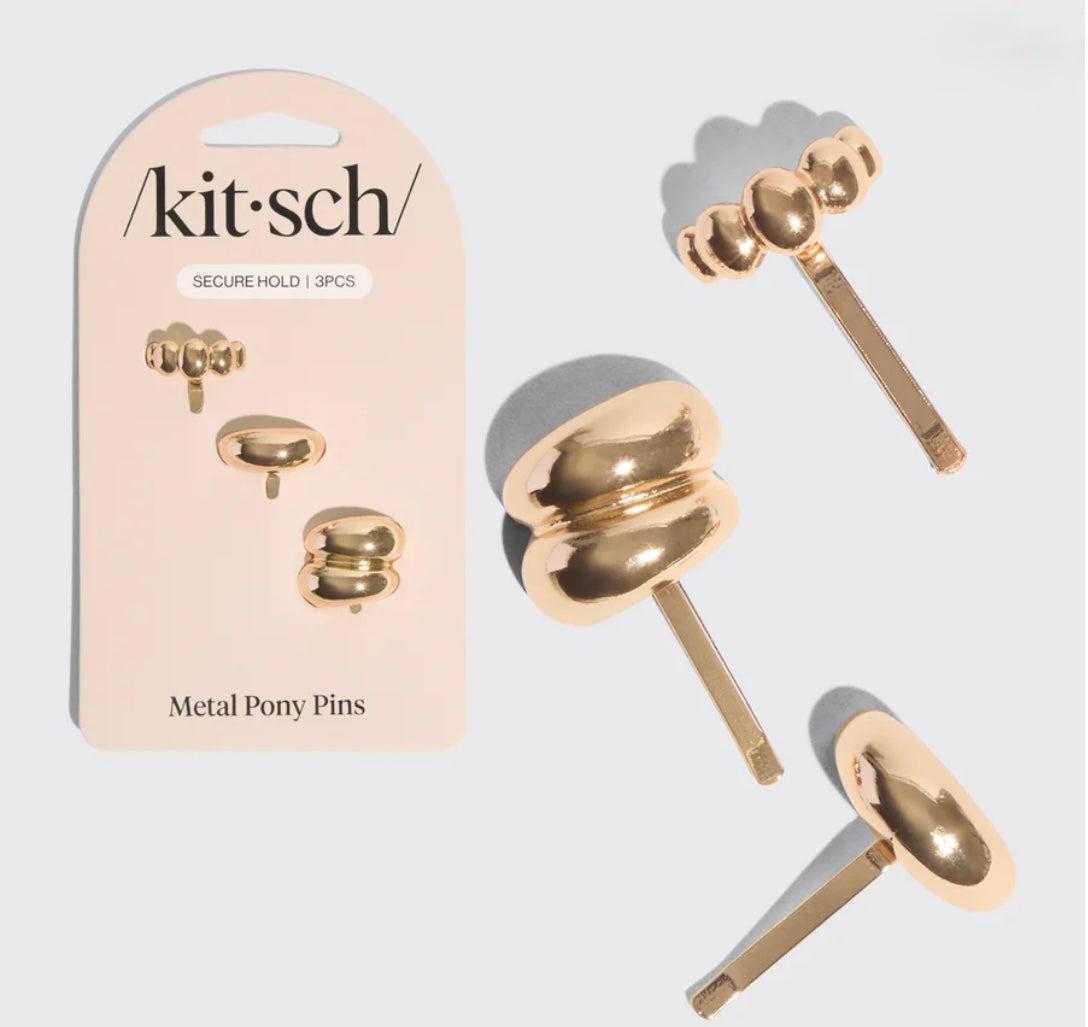 Kitsch Gold Metal Pony Pins