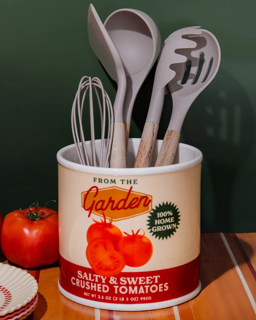 Tomato Can Ceramic Planter & Vase