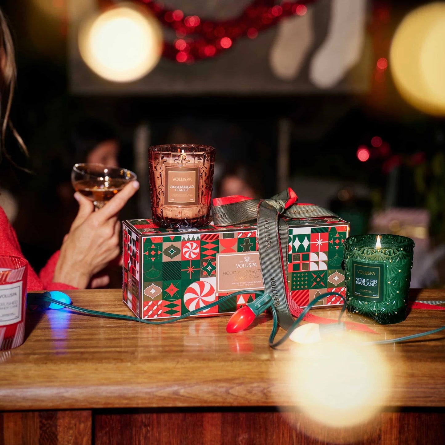 Voluspa Holiday Essentials Candle Trio - Assorted Gift Set