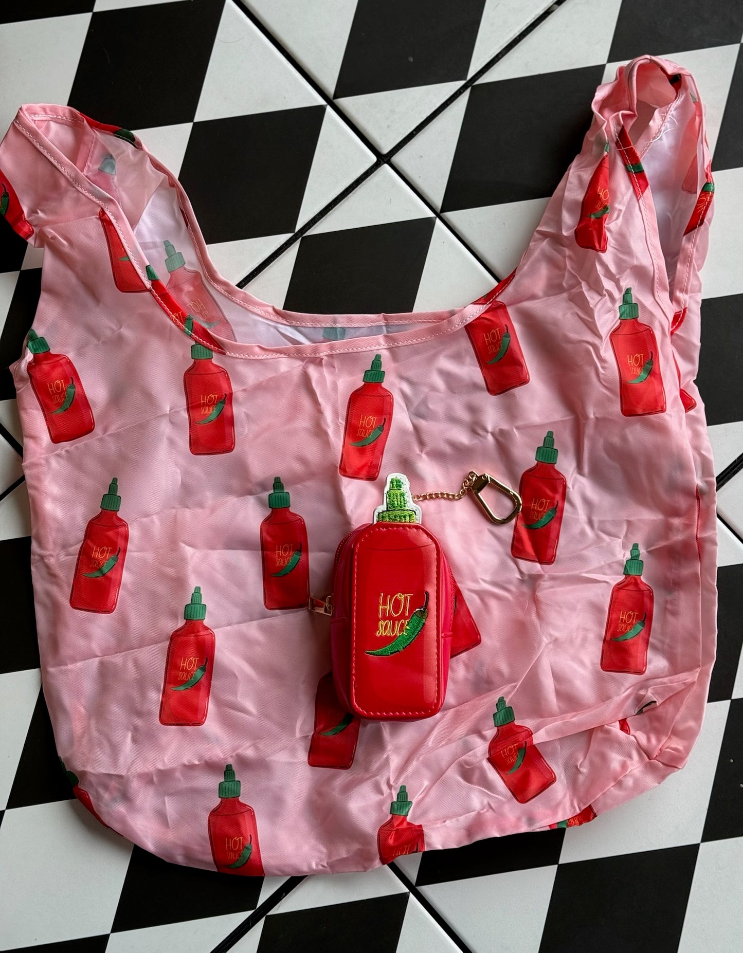 Hot Sauce 2-in-1 Bag Charm + Shopper Bag