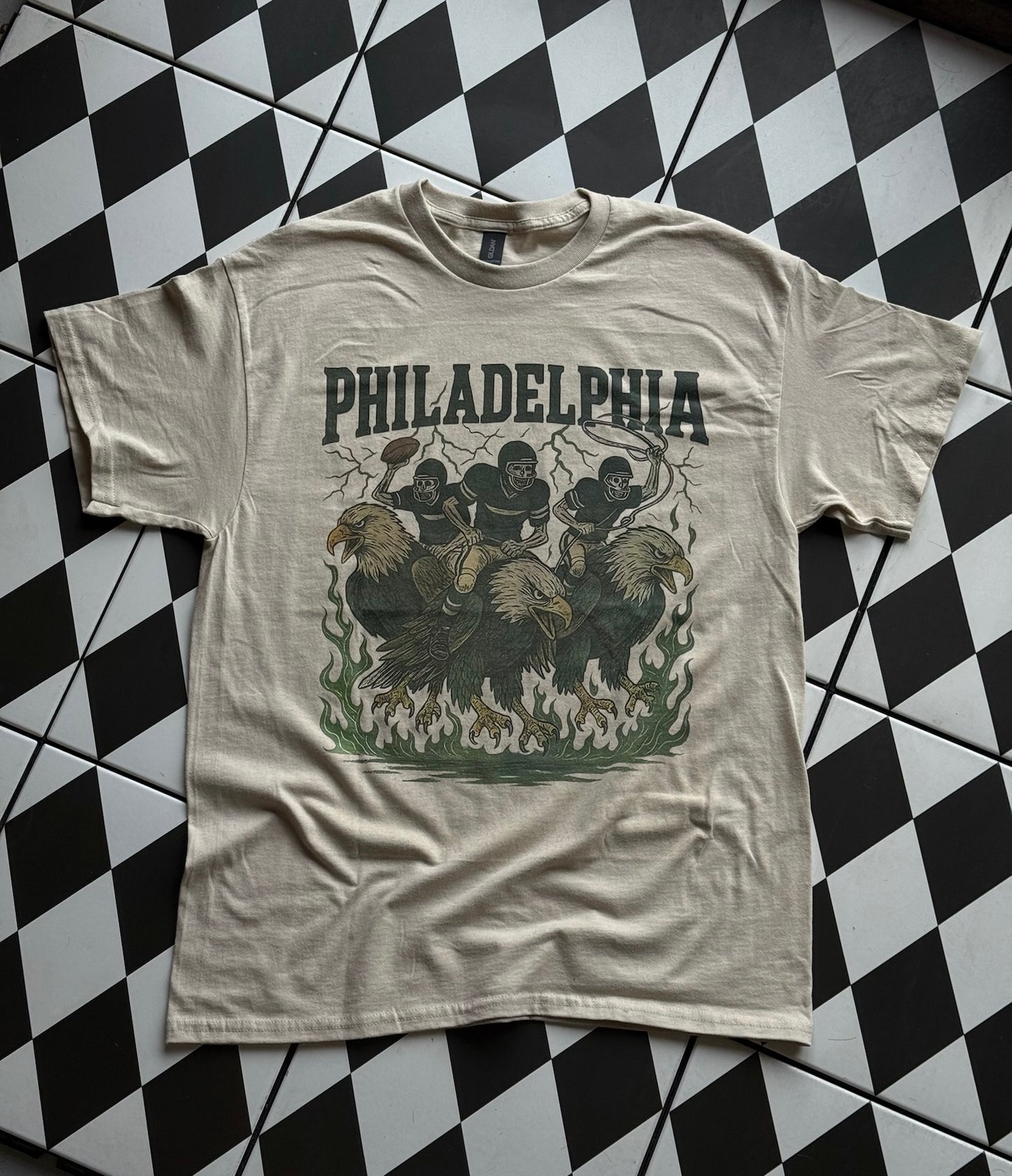 Flamin' Touchdown Philadelphia Eagles Graphic Tee