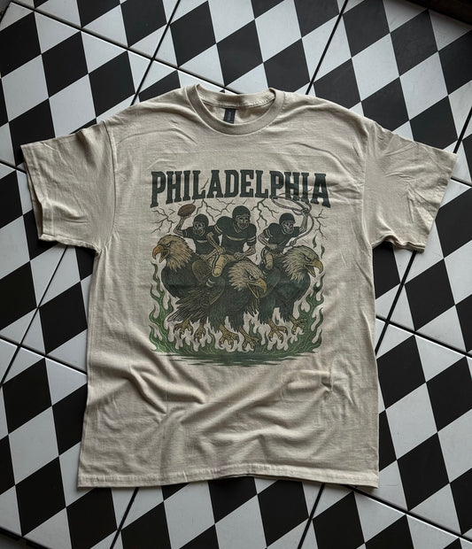 Flamin' Touchdown Philadelphia Eagles Graphic Tee