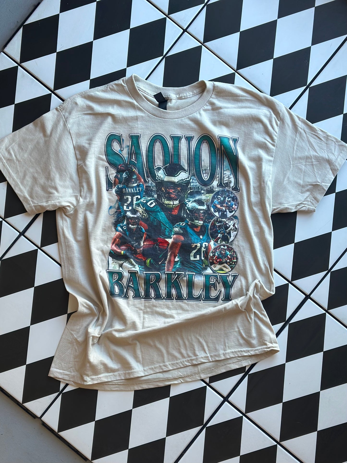 Saquon Barkley Vintage Collage Graphic Tee