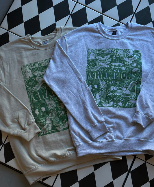 Vintage Philadelphia Eagles Champion Crewneck - * 2 Colors *