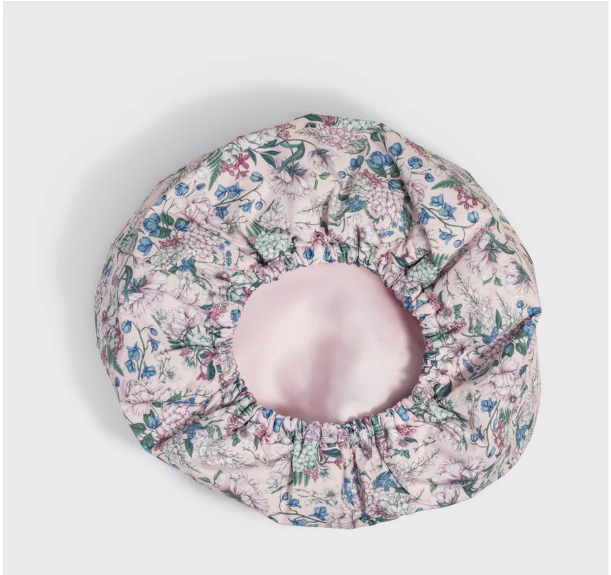 Bridgerton x Kitsch Satin-Lined Flexi Shower Cap in Wisteria