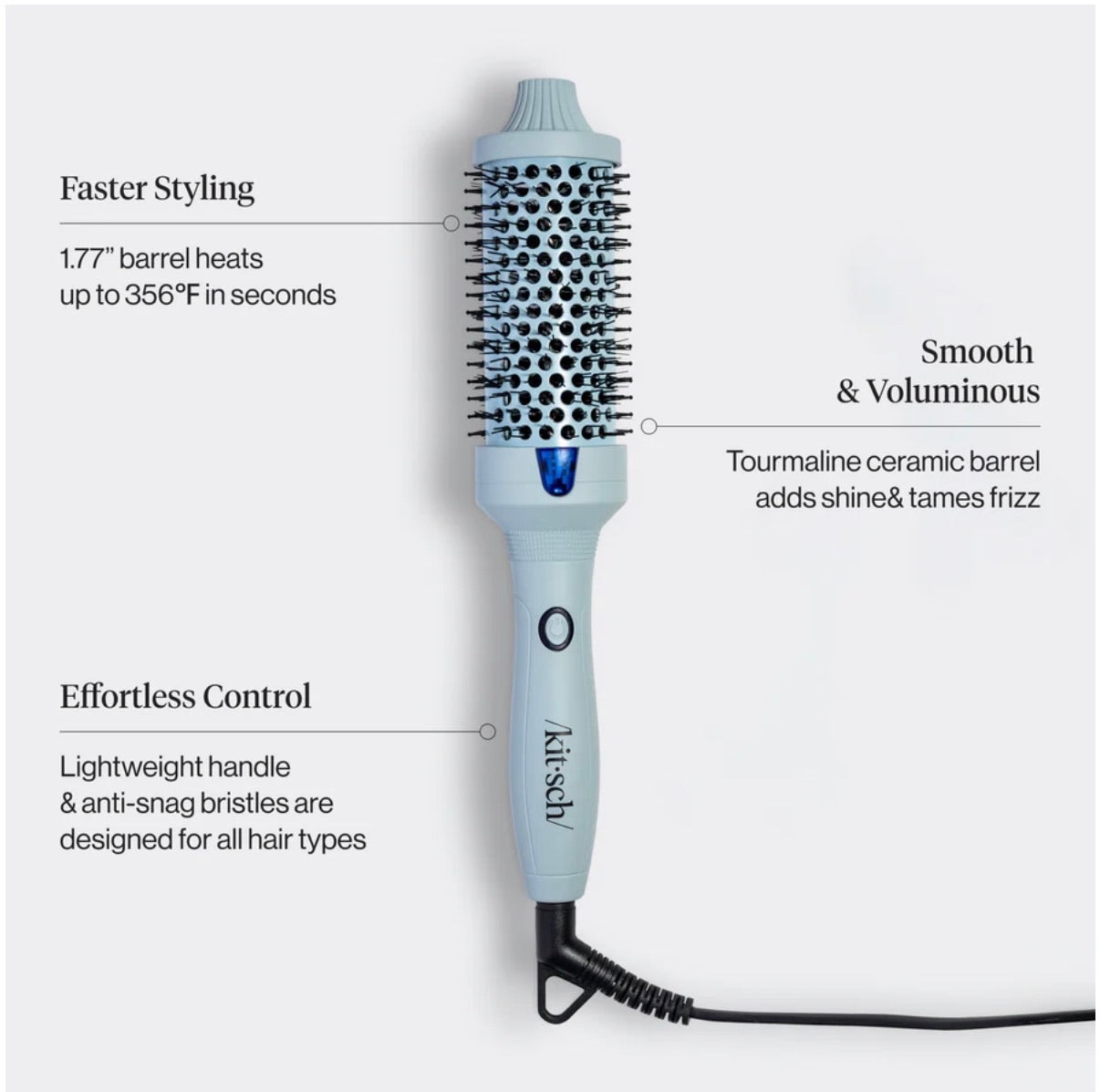 Haze Blue Volumizing Thermal Round Brush - Large