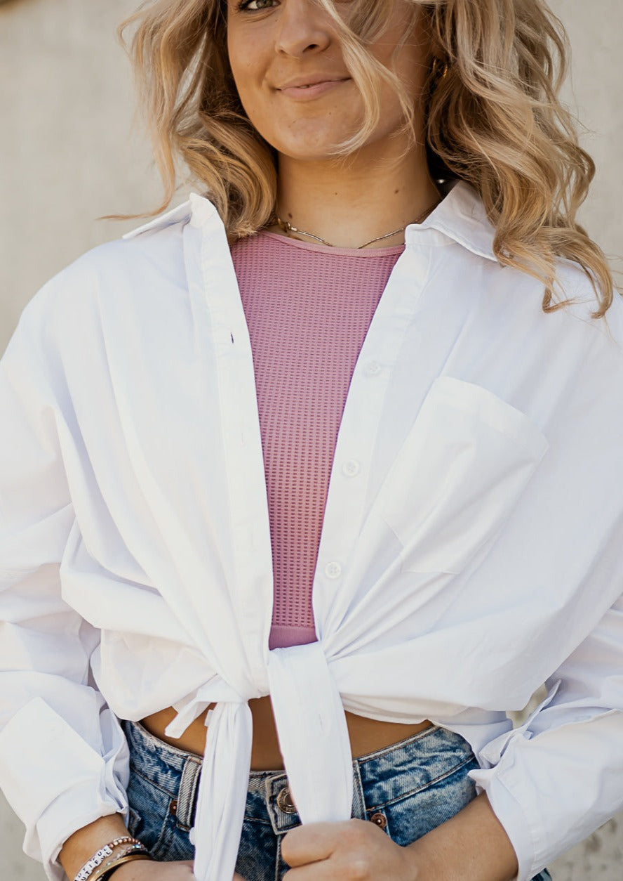 The Best Waffle Crop Top *Roseclay*