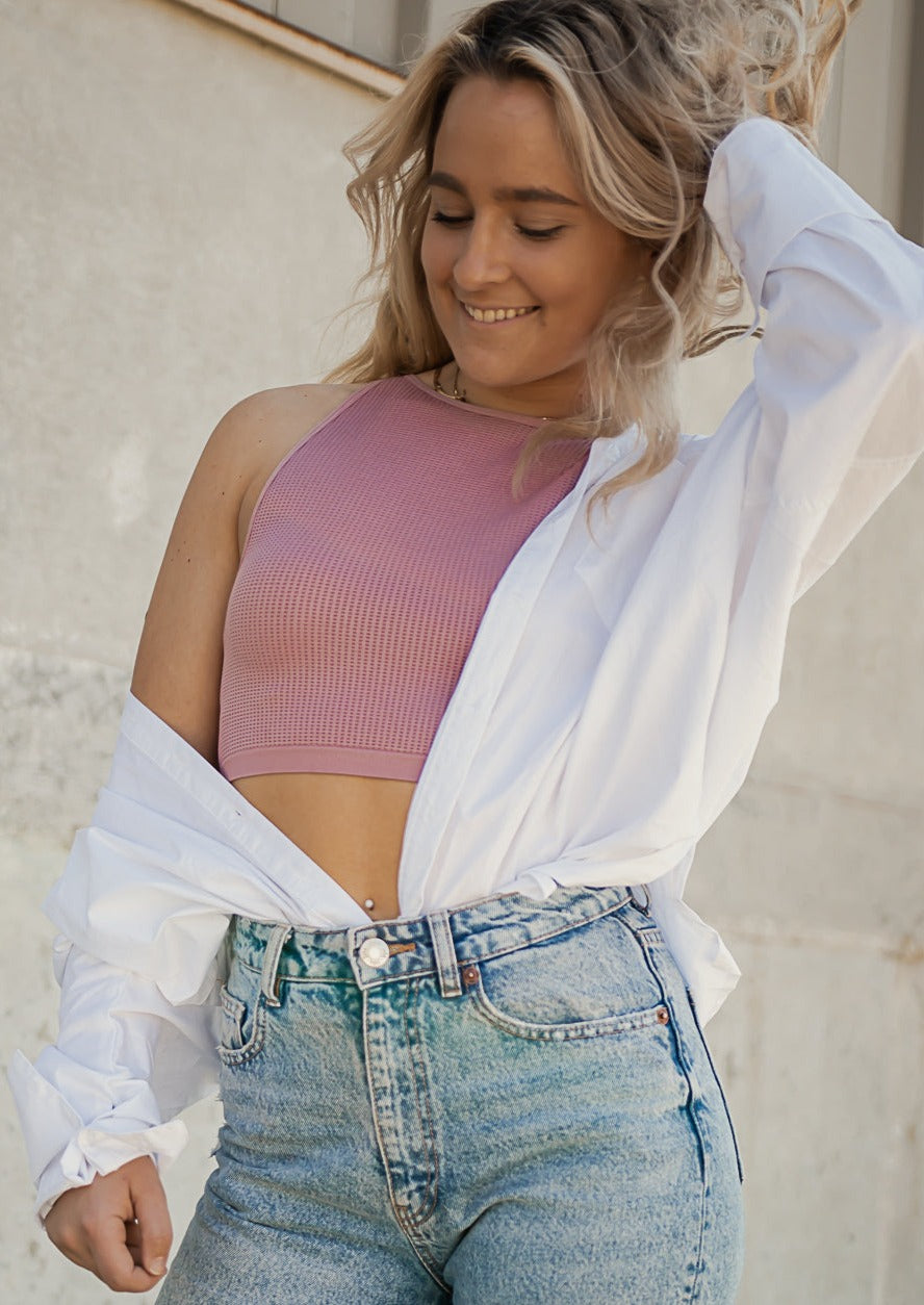 The Best Waffle Crop Top *Roseclay*