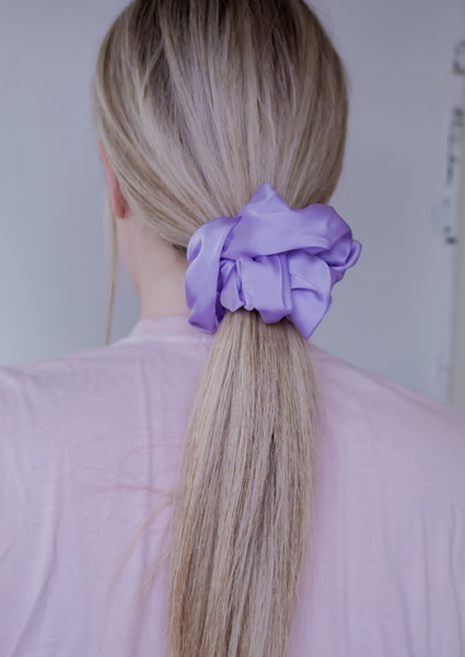 Silk Jumbo Scrunchie *Spring Collection* - Purple