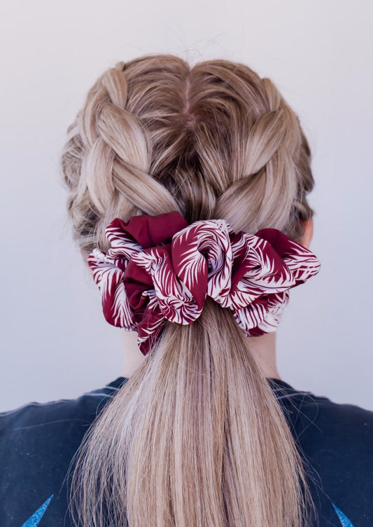 Tropical Delight Jumbo Scrunchie *Red*
