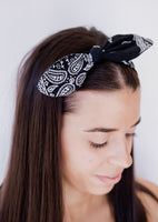 The Bandana Collection - Adjustable Wire Bow Narrow Headbands *multiple colors*
