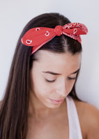 The Bandana Collection - Adjustable Wire Bow Narrow Headbands *multiple colors*