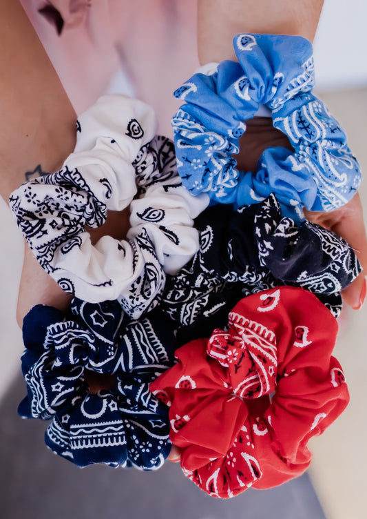The Bandana Scrunchies Collection - *Set of 5 or Single Colors*