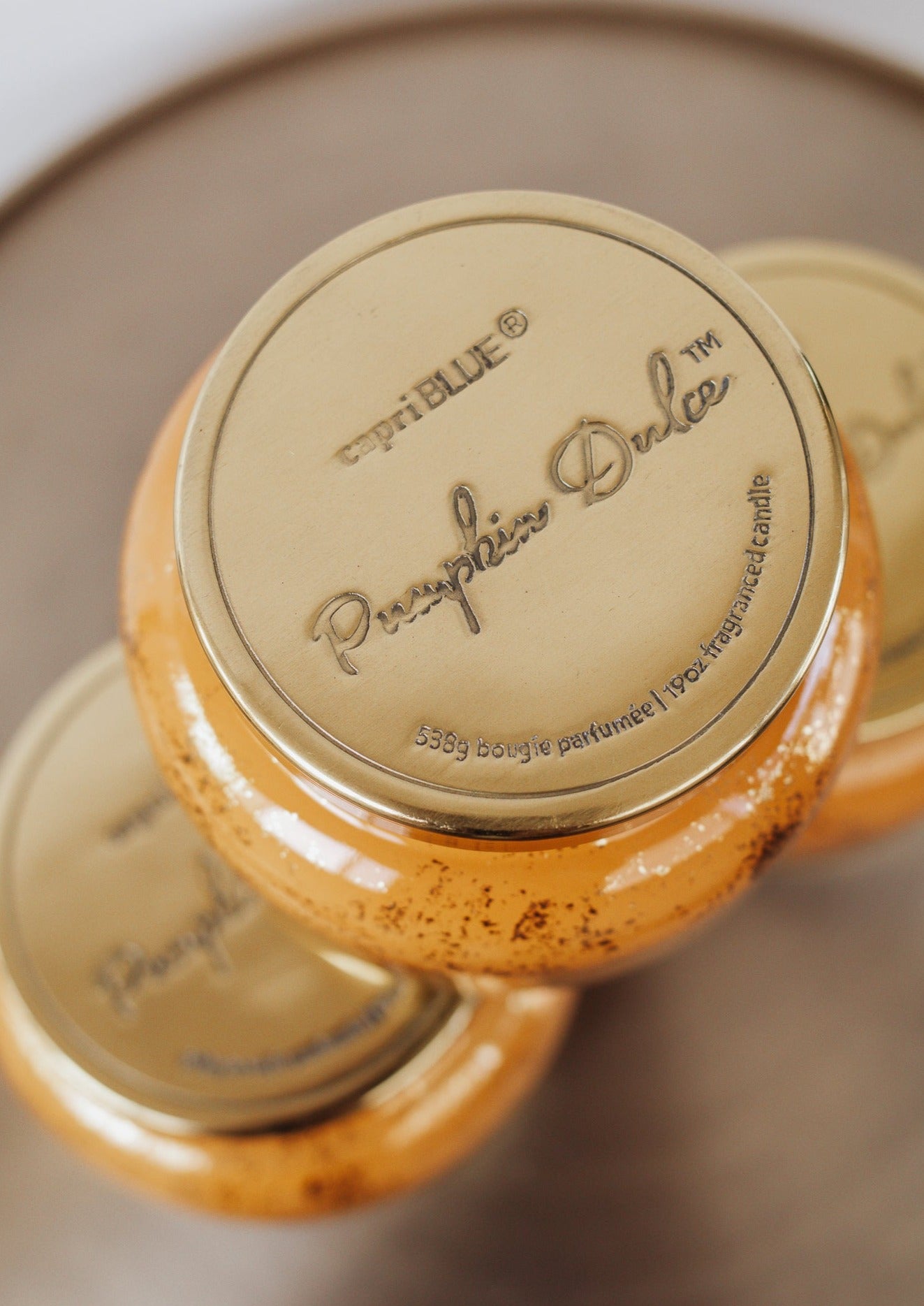 Capri Blue Pumpkin Dulce Glimmer Signature Jar, 19 oz