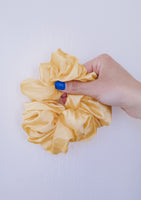 Silk Jumbo Scrunchie *Bright Yellow*